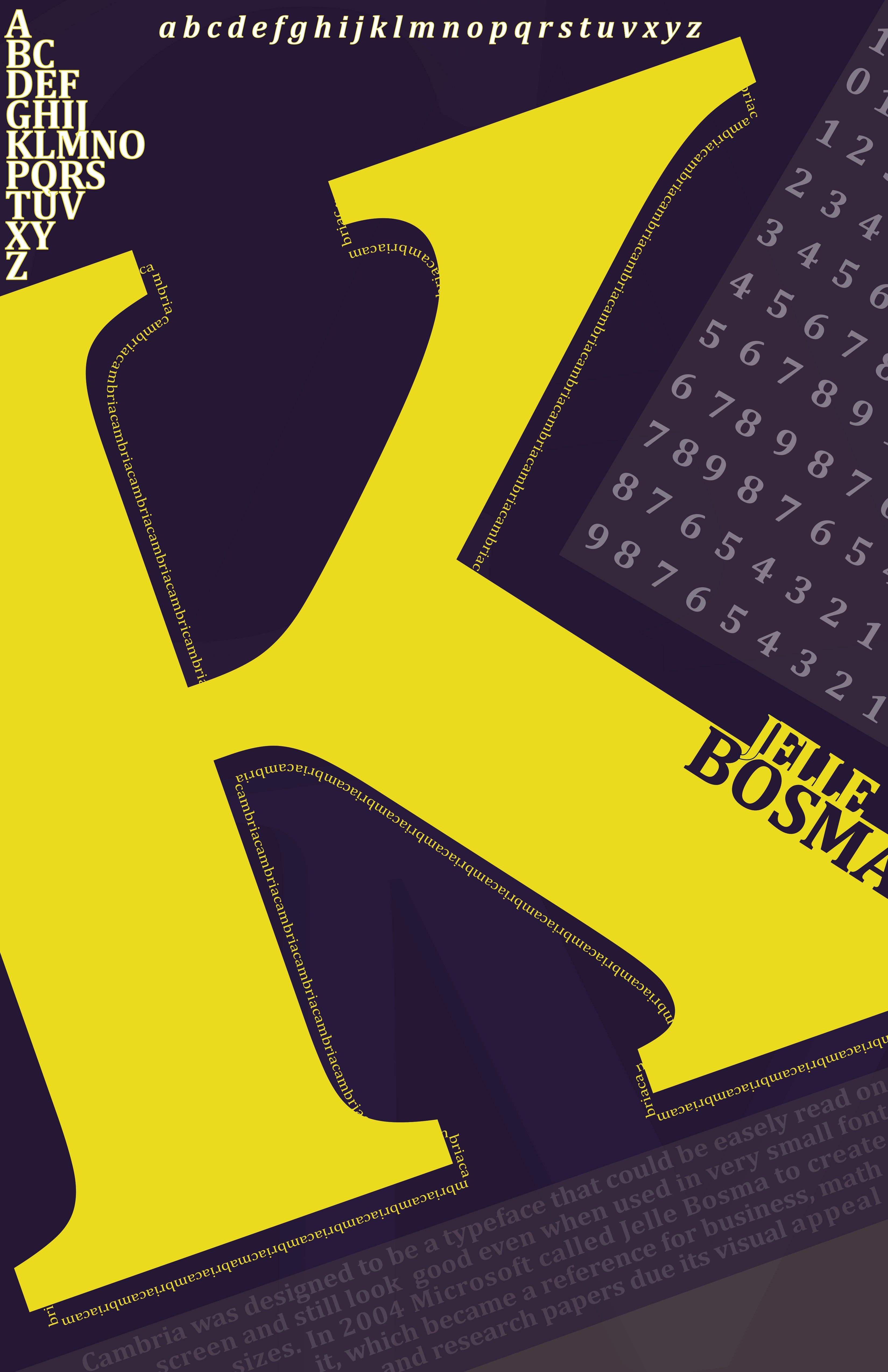Typography poster featuring Cambria